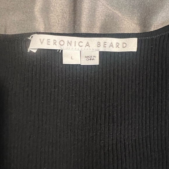 VERONICA BEARD Gladys sweetheart-neck sweater woman’s black large long sleeve - Picture 8 of 8